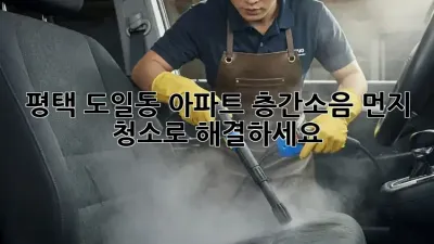 평택 도일동 아파트 층간소음? 먼지 청소로 해결하세요!