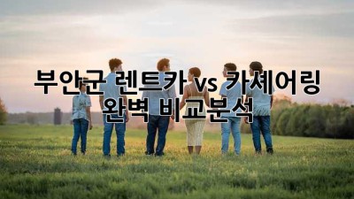 부안군 렌트카 vs 카셰어링 🤔 완벽 비교분석! 🚗💨